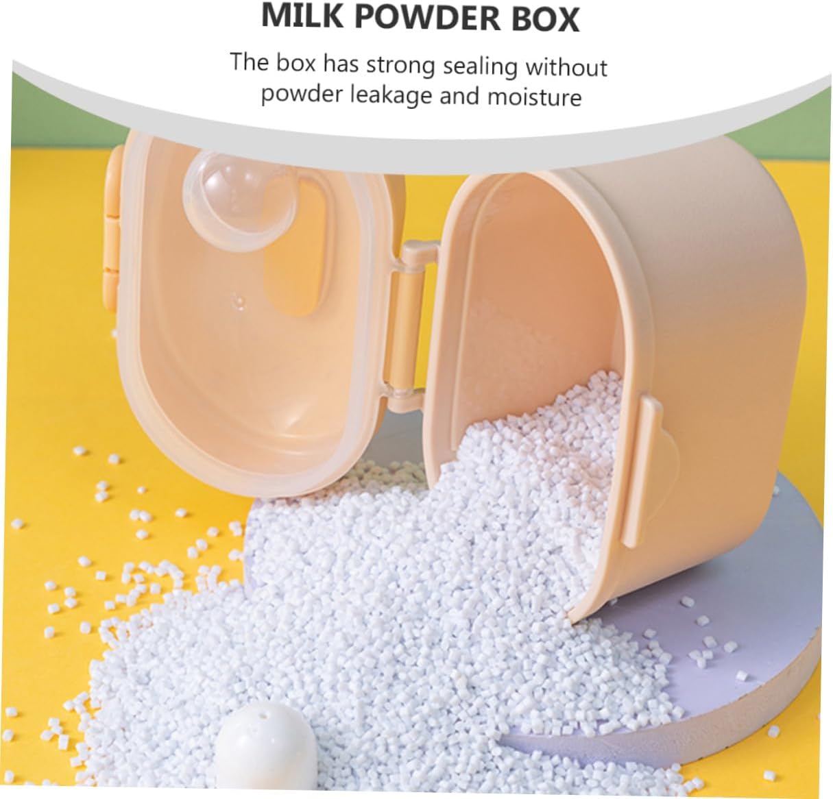 BESPORTBLE Portable Large Capacity Milk Powder Container Dispenser with Round Design for Accurate Scooping Stackable Formula Storage Box for Travel Microwave and Refrigerator Safe Sealed