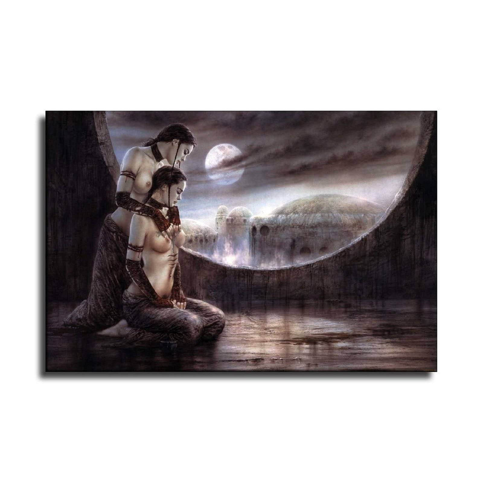 FINDEMO High Resolution Luis Royo Canvas Art Poster and Wall Art Picture Print Modern Family Bedroom Decor Posters 16×24inch(40×60cm)