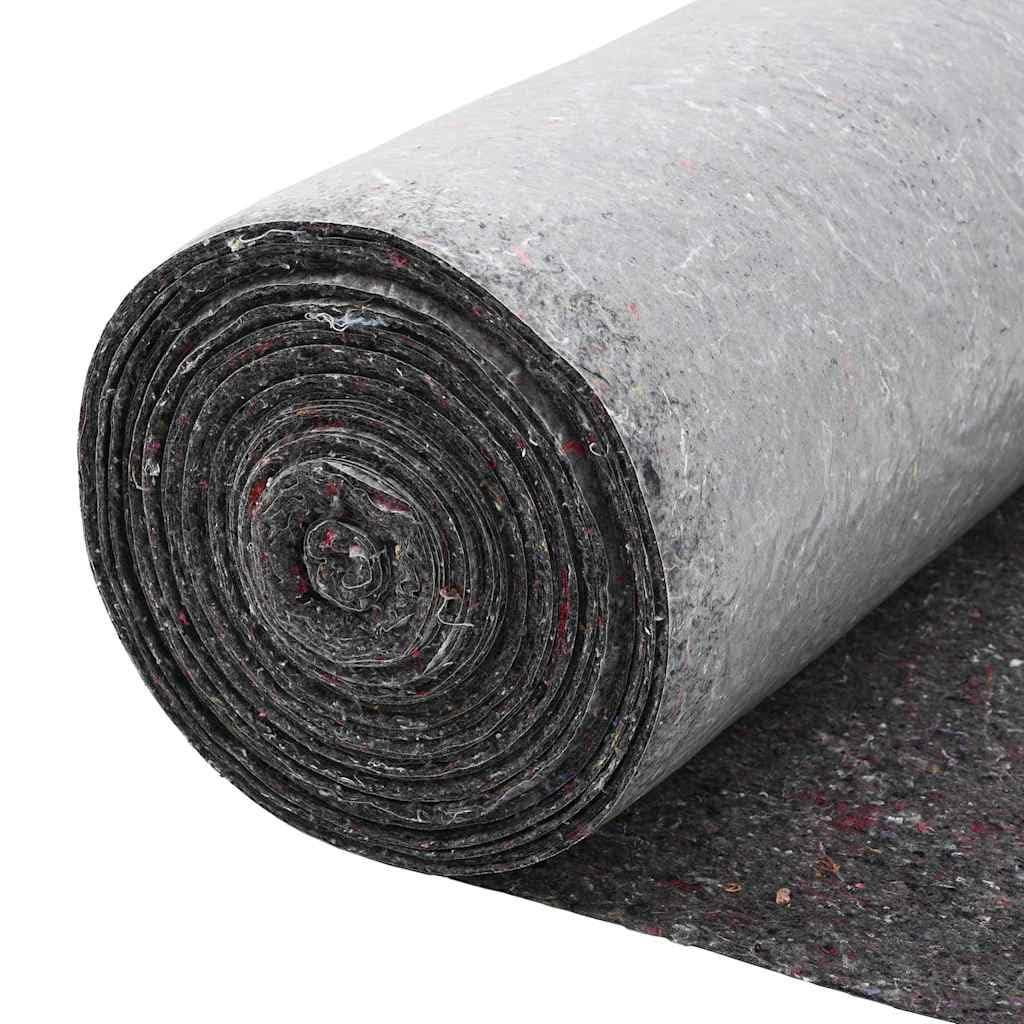 Fieltro antideslizante de 5 m, 180 g/m², color gris, con revestimiento de polietileno, protección de suelo impermeable para renovaciones, mudanzas, suelos duros, laminados, parqué, baldosas