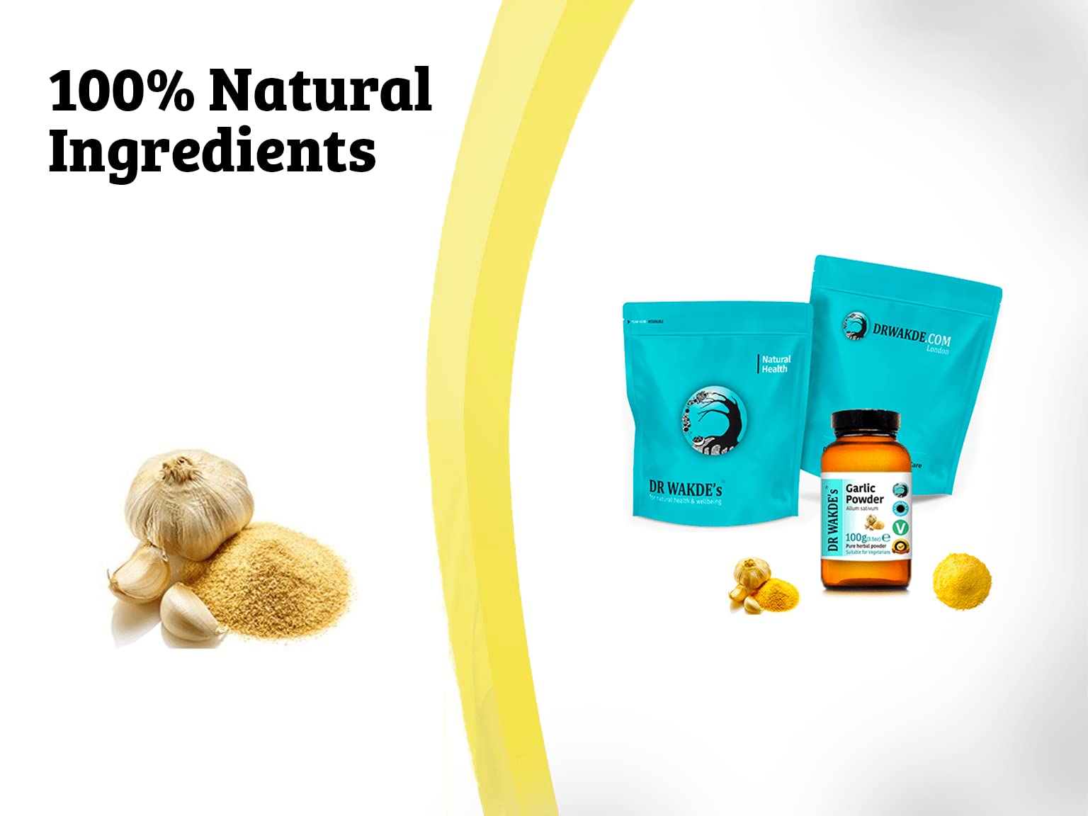 DR WAKDE'S Knoblauchpulver - 1 kg (2.2lb) | Rein, Raw & Getrocknetes Pulver | Ayurveda-Kräuter | Vegan | Nichts hinzugefügt, nichts entfernt | Am selben Tag Versand