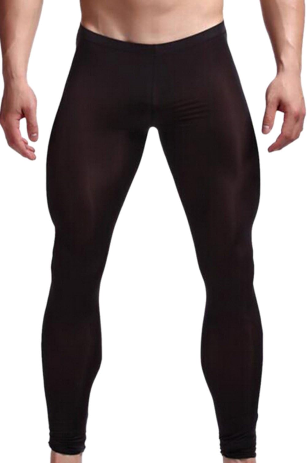 Warmword Mens Low Rise Ice Silk Long John Underwear Base Layer Bottom