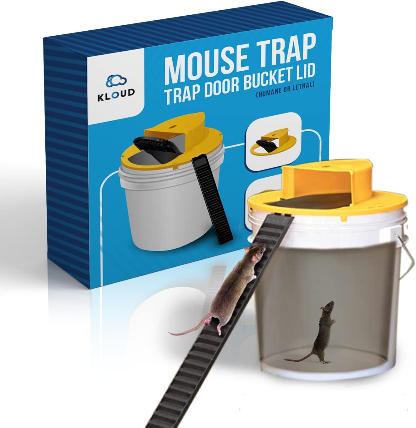 Mouse Rat Traps Bucket Lid 5 Gallon Bucket Humane & Lethal Indoor Outdoor House