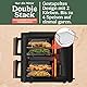 Ninja Double Stack XL Heißluftfritteuse, 2 vertikale Schubladen, 4 Kochstufen, 2 Einschübe, platzsparendes Design, 9,5 L Fassungsvermögen, 6 Funktionen, 8 Portionen, Zange, Schwarz/Kupfer SL400EUCP