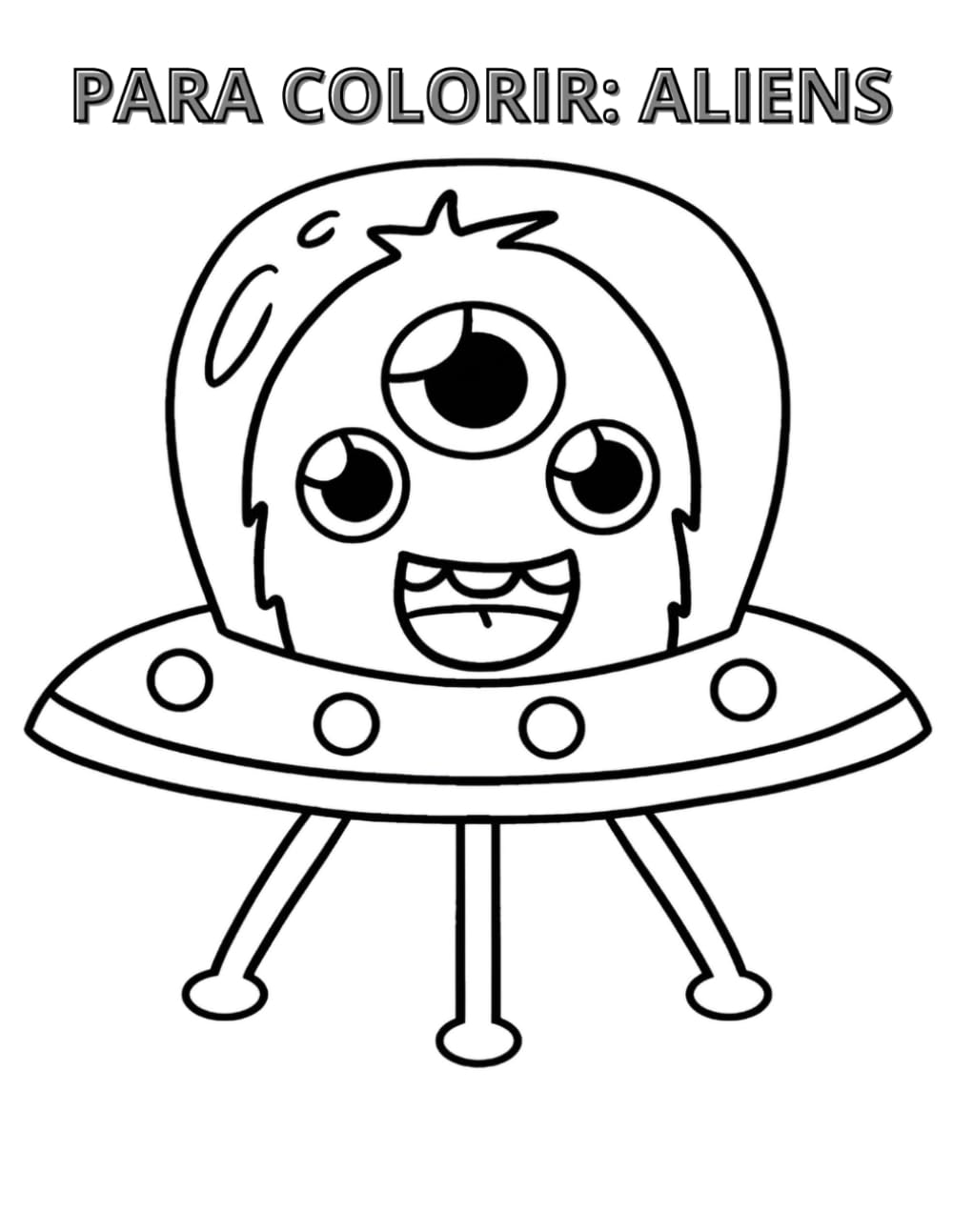 Colorindo Aliens: Livro de colorir para crianças sobre aliens
