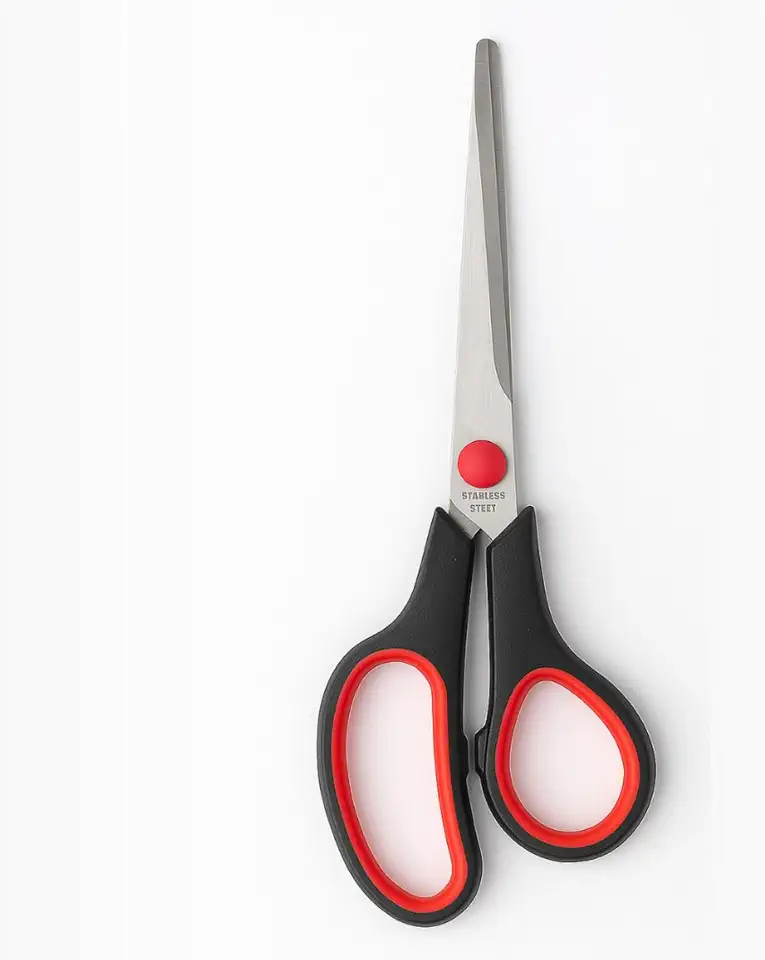 Tesoura Vermelha Multiuso Ergonômica Inox para Cozinha, Costura, Papel, Escritório e Artesanato – Corte Preciso e Resistente para Uso Doméstico e Comercial