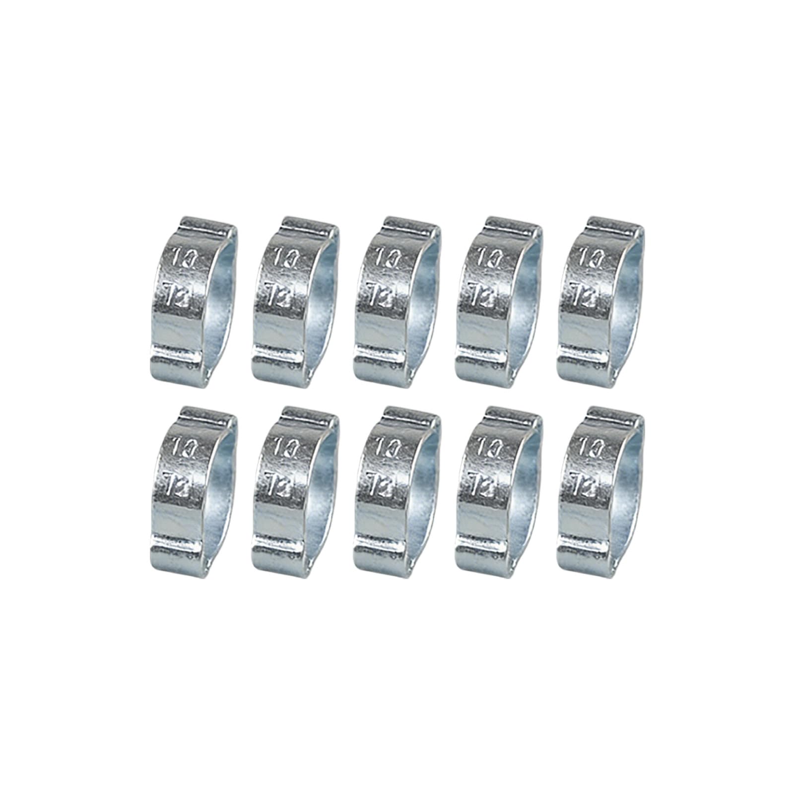 Pangboer K 10Pcs 304 Steel Double Ear Clamps Waterproof Pipe Clip Ideal For Plumbing Automotive & Machinery Applications Rustproof Steel Hose Clamp