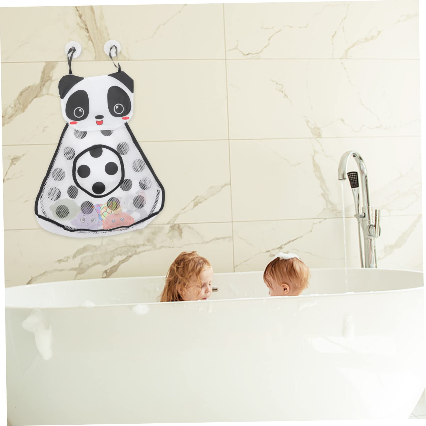 Abaodam 5pièces Pochette De Rangement Pour Jouets De Bain Mesh Organisateur Suspendu Animaux De Rangement Pratique Pour Garçon Fille Pour Salle De Bain Et