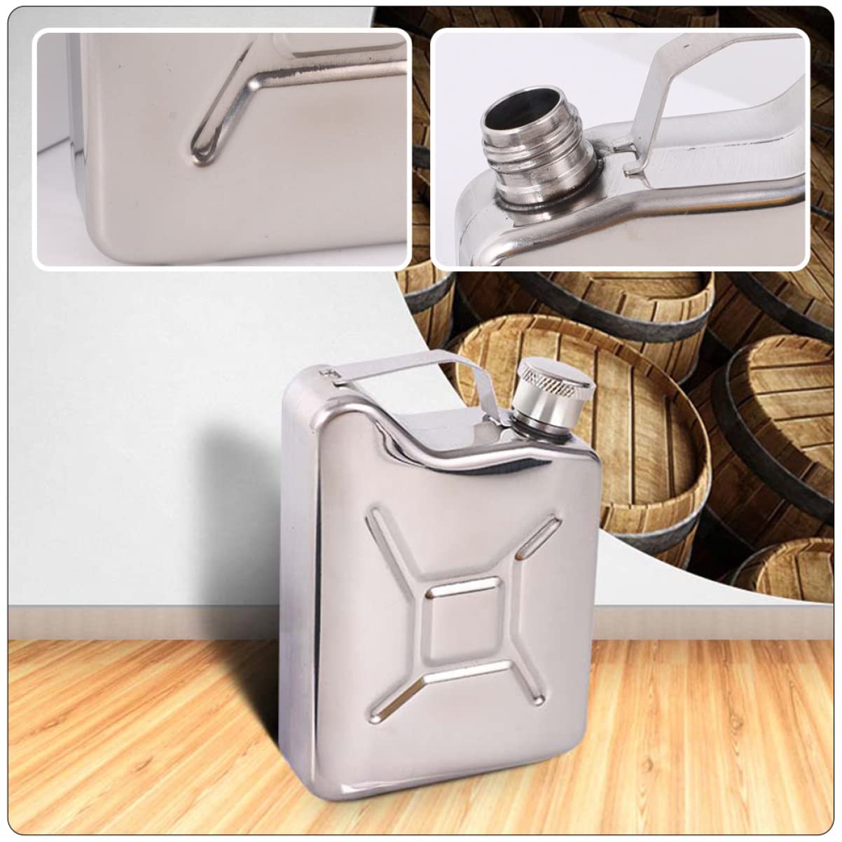 TOPPERFUN Outdoor Wine Container Silver Liquor Flask Flask Bulk Wine Supplies Leak-proof