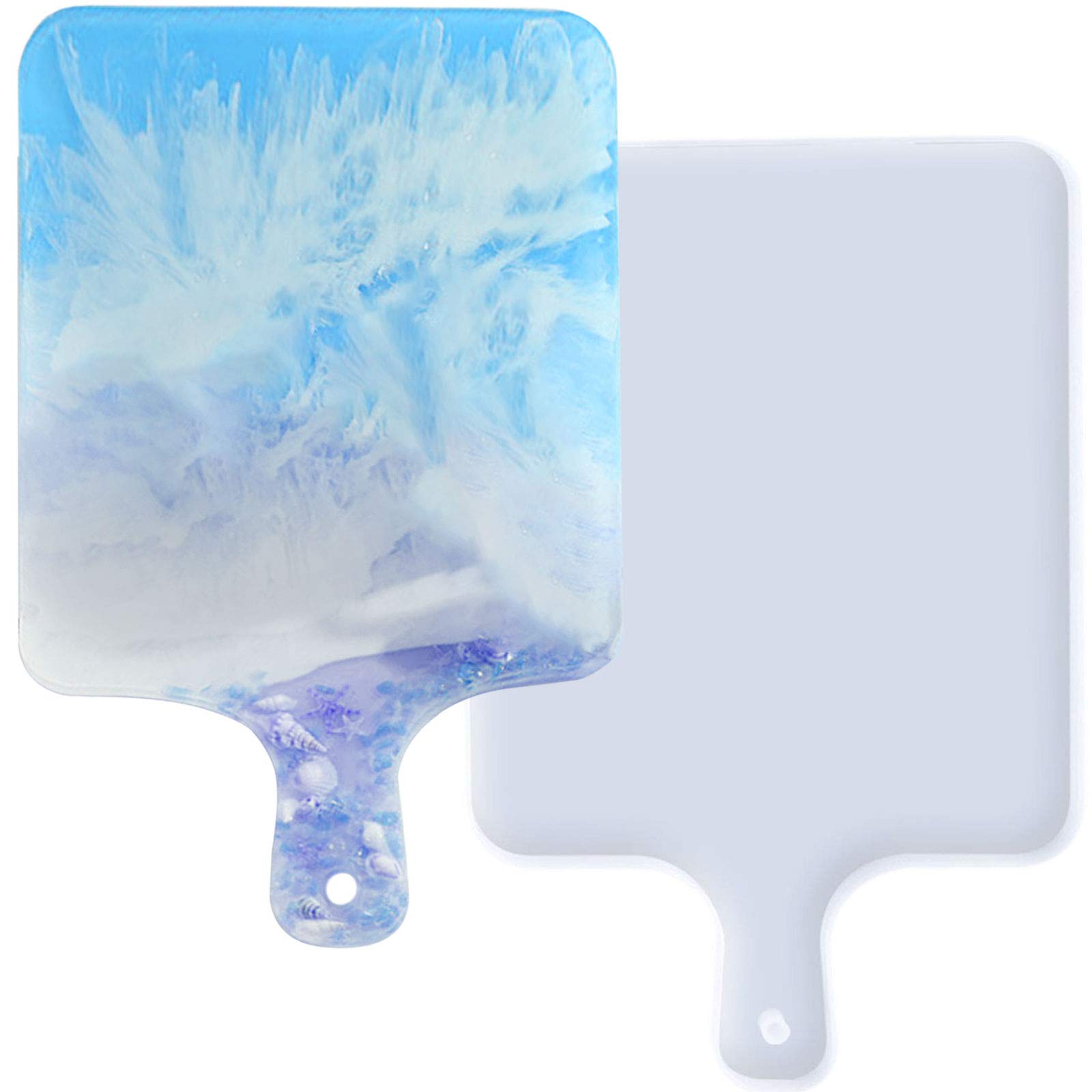 Resin Silicone Tray Molds,Silicone Resin Molds Tray for DIY Resin Service Board Square Serving Tray Molds Suitable for Home Art Decoration Easy to Demould Reusable