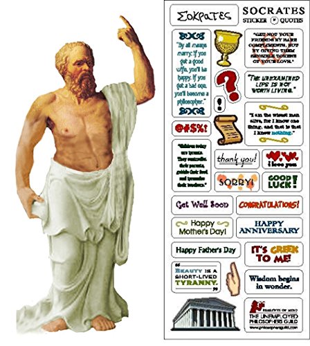 Socrates Quotable Notable - Greeting Card And Sticker Sheet - Envelope Included #TOP23