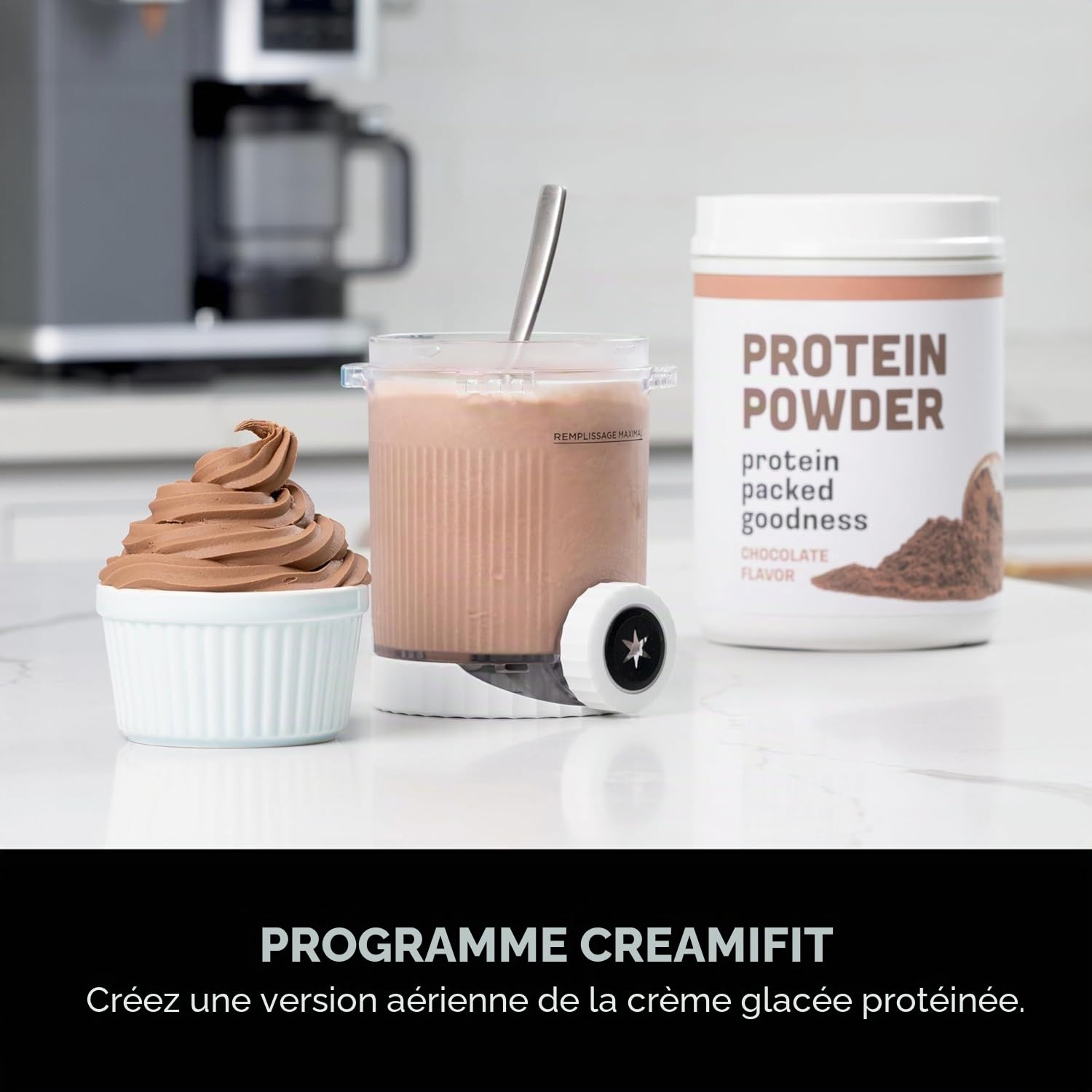 Ninja CREAMi NC701UK Swirl Machine à crème glacée avec 2 bacs 13 fonctions pour faire de la crème glacée, du gelato, du sorbet, des milkshakes et plus encore, option de mélange, argent platine