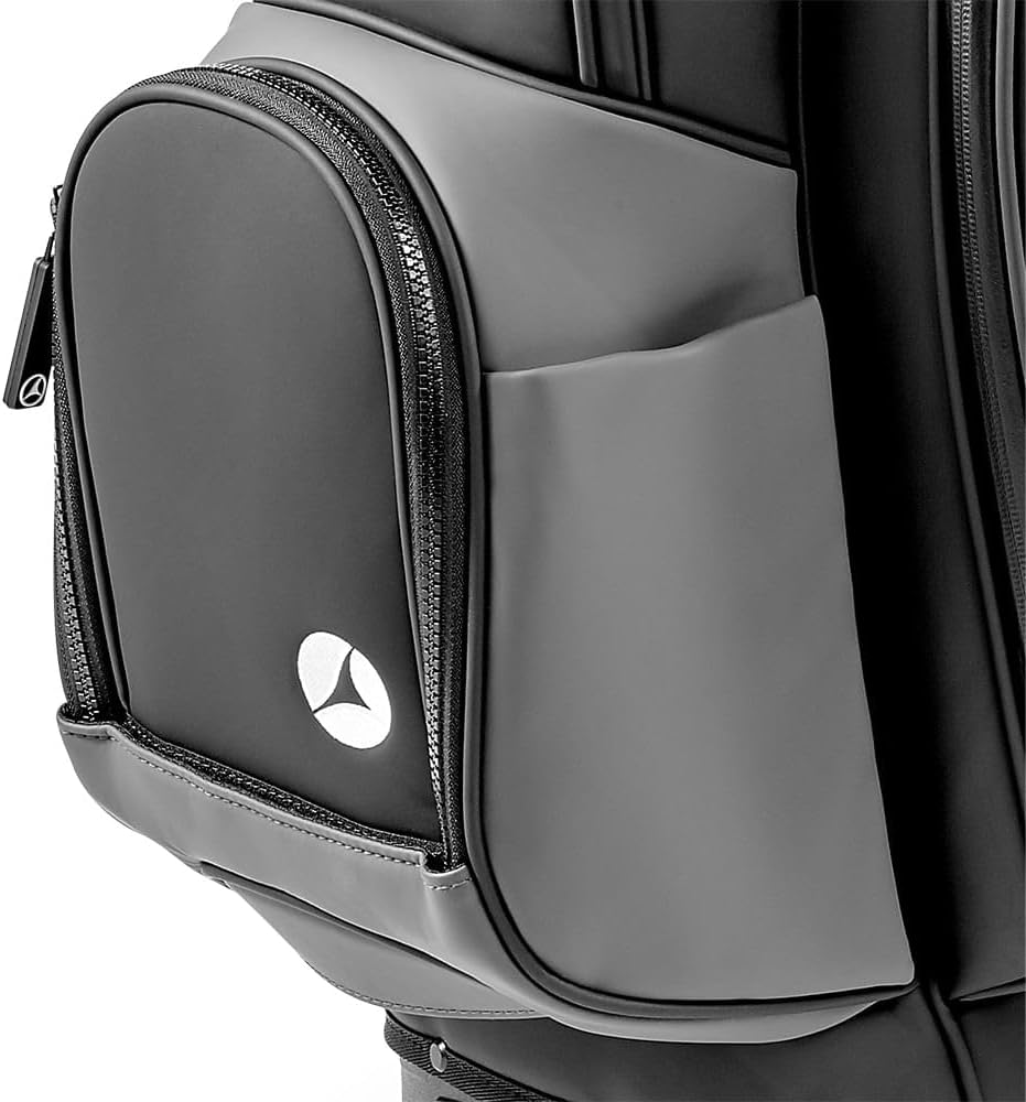 Motocaddy EliteFLEX Stand Bag, Premium Hybrid Golf Stand Bag with 14-Way Divider, Lightweight PU Leather Carry Design, Stand Legs and Cart Compatible for Golf Clubs, Charcoal/Black