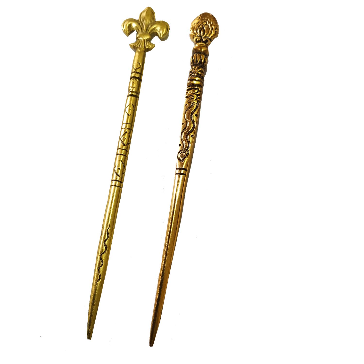 Salvus APP SOLUTIONS Oxidised Metal Work Golden Hair Stick for Girls- Set of 2, Juda Stick for Women, Juda Pin Bun Stick (Gold_6.5 INCH) (Assorted) (B08NXLFDJX) Amazon Price History, Amazon Price Tracker
