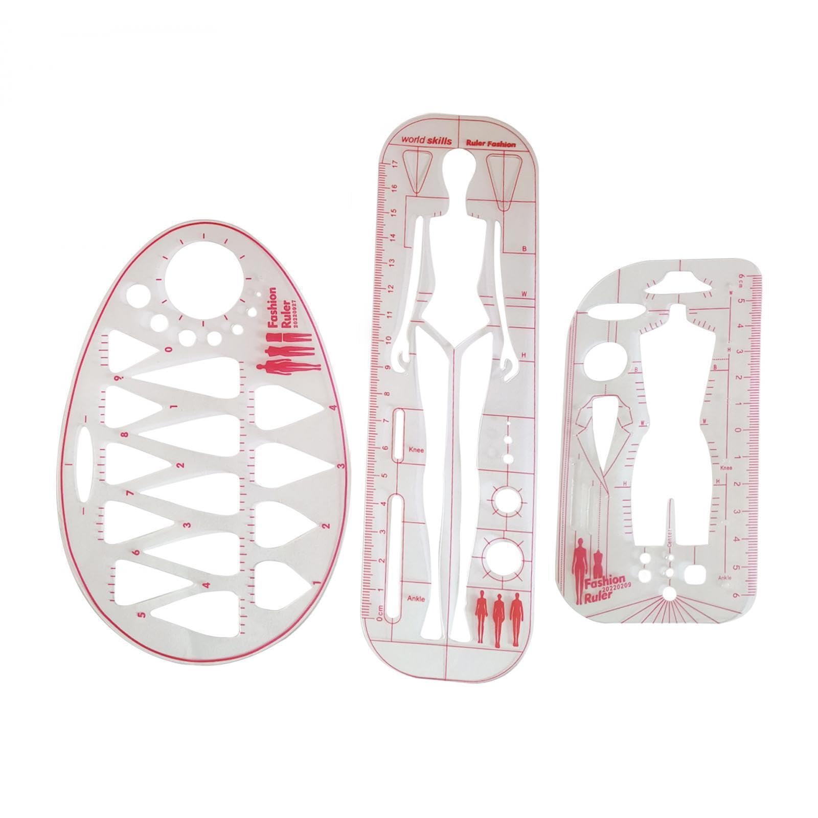 Qlecxzi Fashion Clothing Template Ruler Durable Tool Tailors Pattern Makers And Creatives Lightweight And Reusable. Fashion Drawing Template Rulers Are For