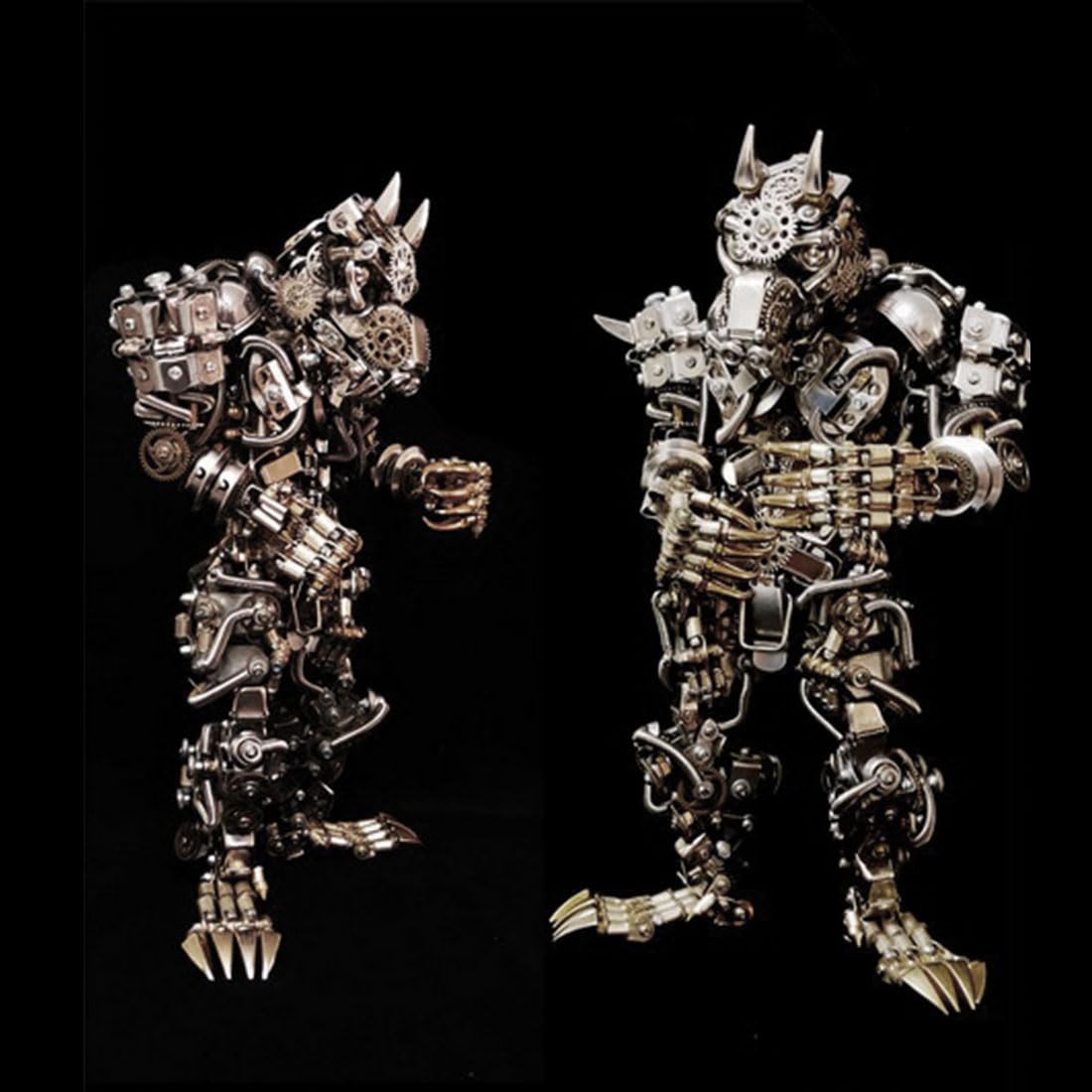 3D Metall Puzzle Erwachsene, 3D Metall Puzzle Werwolf Modell, DIY Mechanische Steampunk Werwolf, Surreale Mechanische Tiere, Desktop Deko, 2000+ Teile