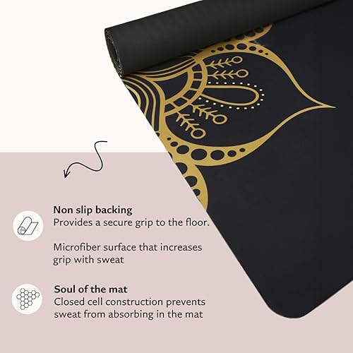 Miniatura 4 de Shakti Warrior Tapete de yoga TPE  Diseñado por artista, tapetes ecológicos de alta calidad, antideslizantes, no tóxicos, ideal para yoga regular y