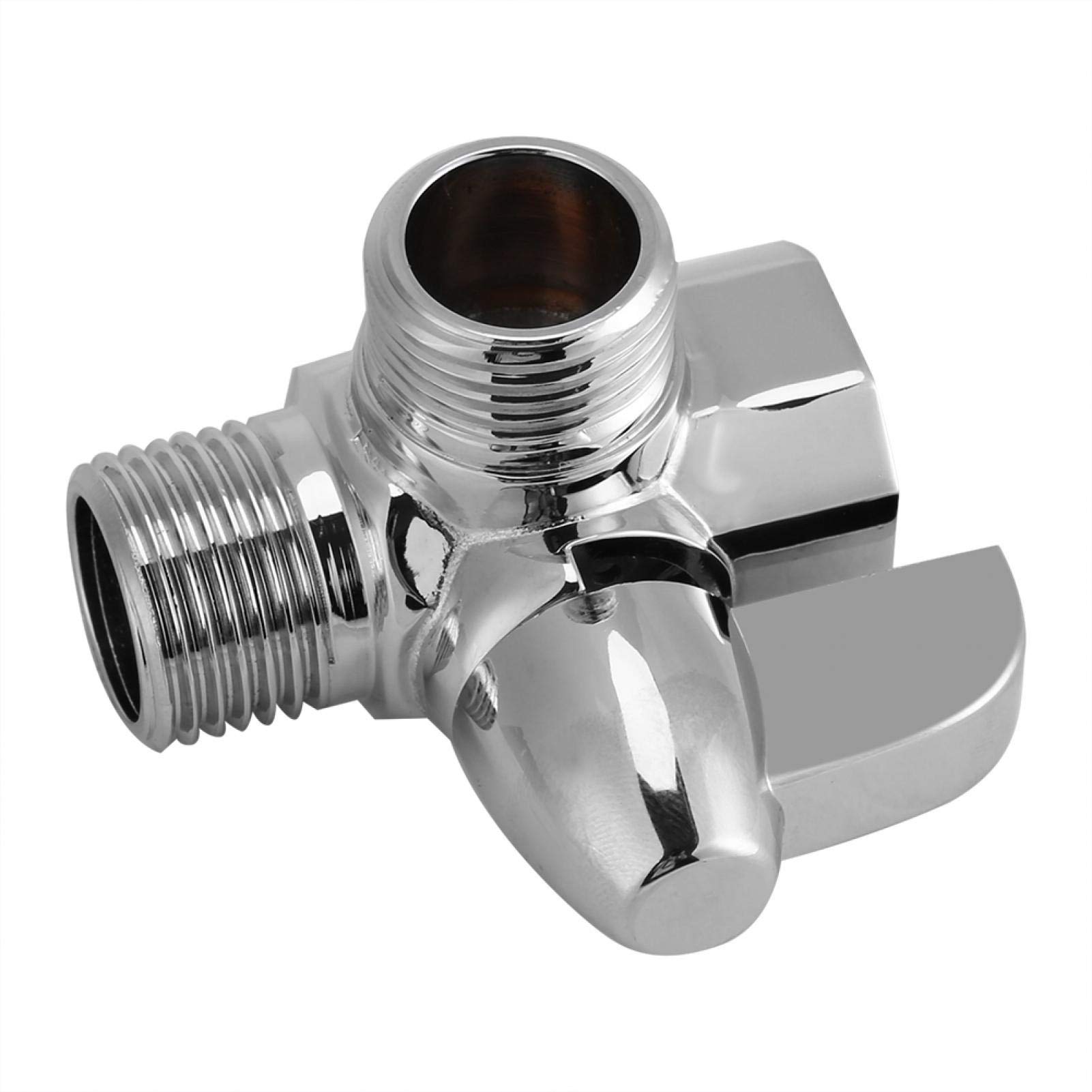 Valvola Per Doccia Deviatore Rubinetto A 3 Vie G1/2"-G1/2" Ottone Cromo - 2