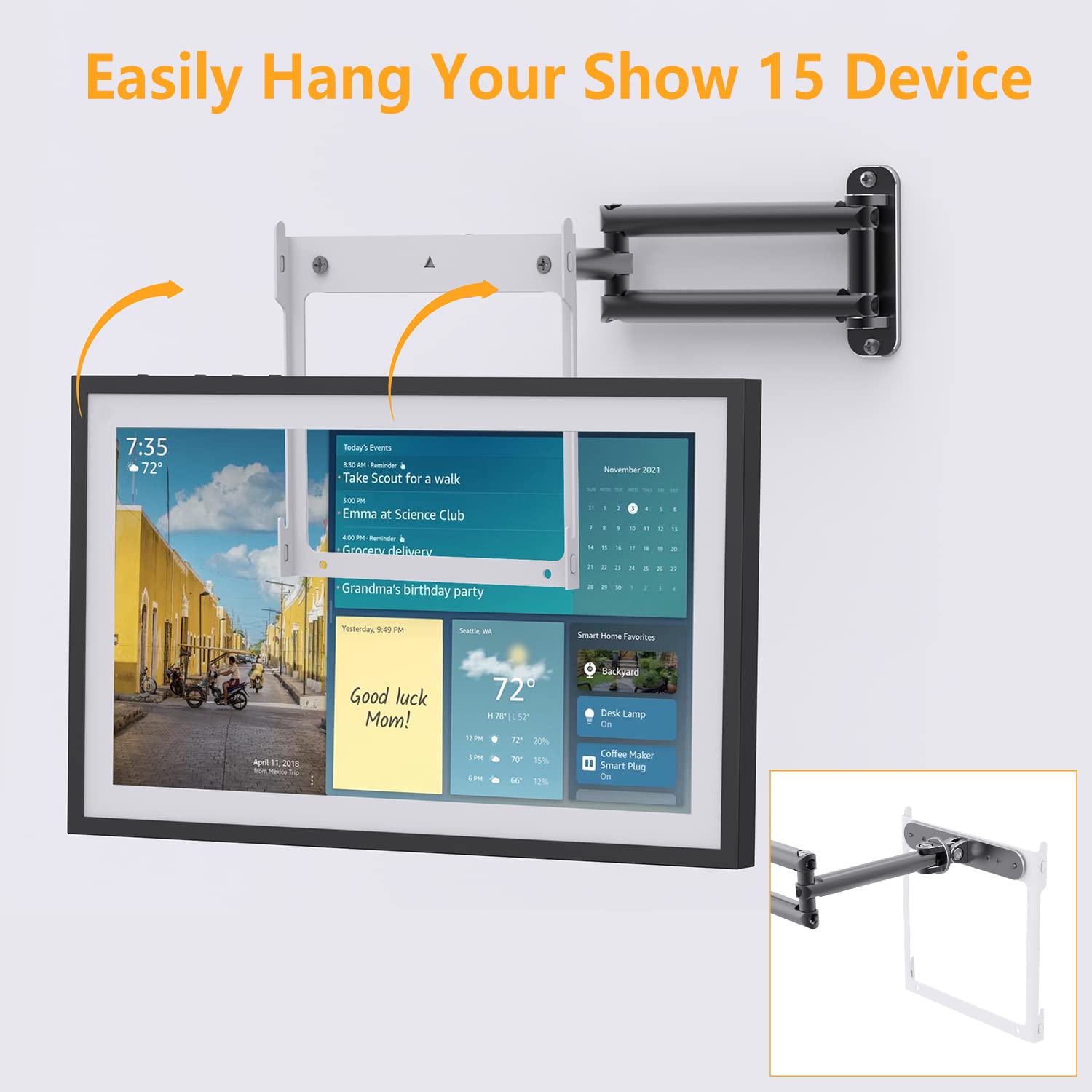 Amazon | Laivli アルミショー15 壁マウント 壁掛けブラケット 吊り