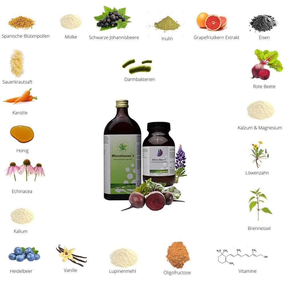 Darmkur - Probiotika und Präbiotika - Lebendige Darmbakterien - Bakterien Nahrung - Darmsanierung - Kulturen Komplex - Das Optimale Paar - Set (Große Darmsanierung)