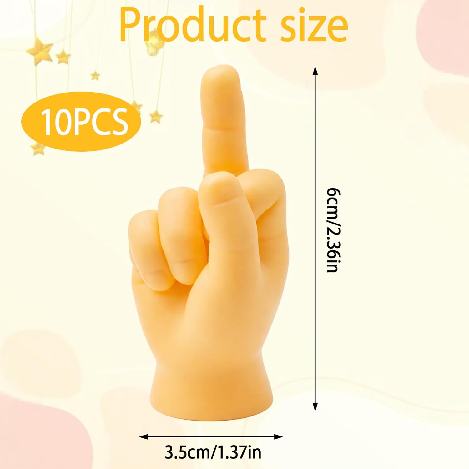 Mini Hands Pack of 10 Silicone Finger Puppets, Funny Gadgets for Party, Animal Interaction and Jokes, Suitable for Adults