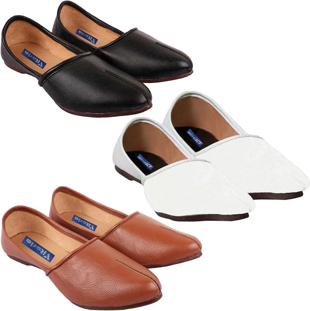 Derby Shoes for Men | Shoes for Men with PU Sole | Comfortable & Lightweight |Durable & Trendy Design,VTR_6001JalsaBlk_Tan_Wht_3J_P-image-18