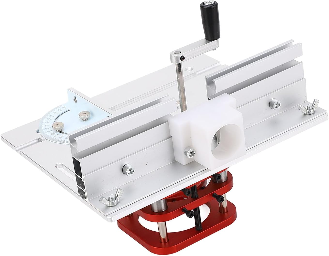 Router Lift Base, Metal Construction, 51mm Lifting Range, For Universal Use in Router Table Systems