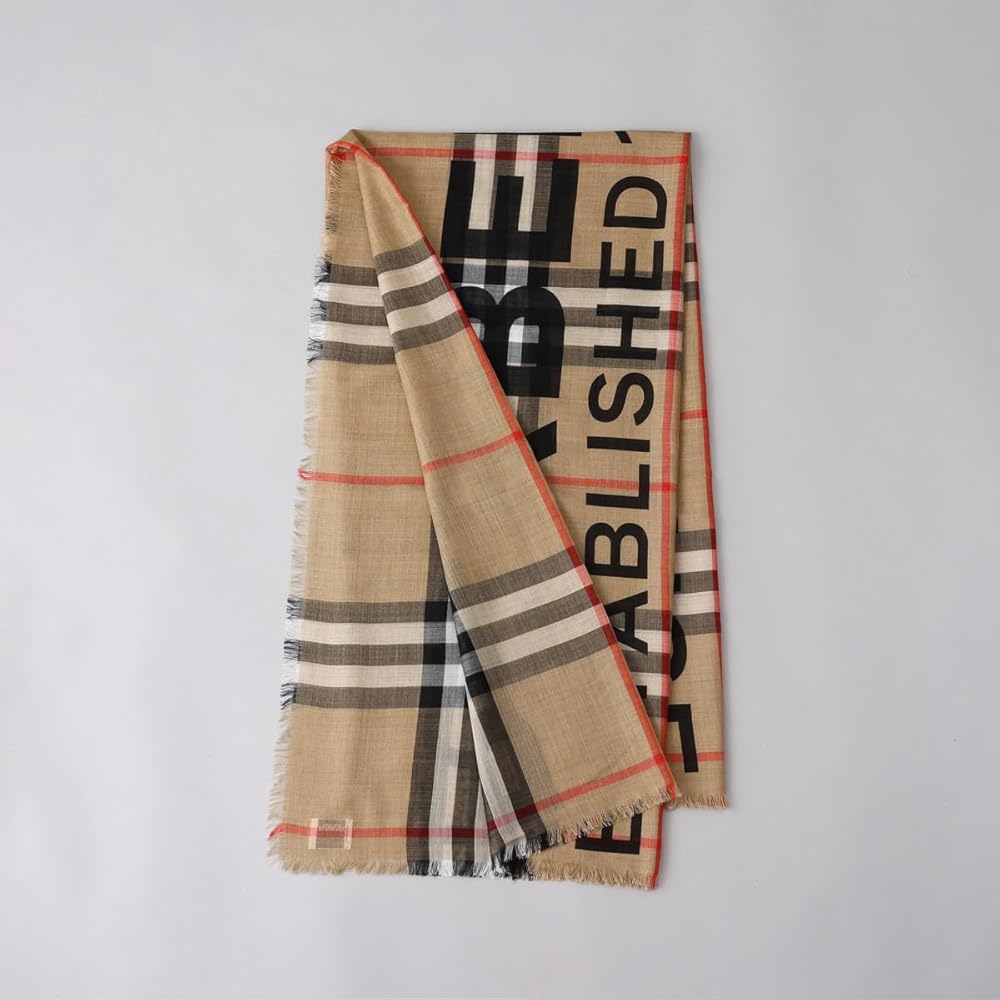 Amazon | [BURBERRY] [バーバリー]レディーススカーフ ベージュ