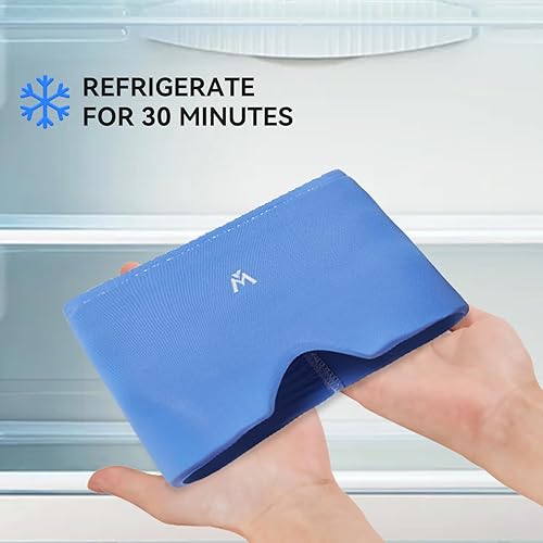 Miniatura 5 de Mavogel Gorro de alivio de migraña, gel de enfriamiento rápido, envoltura de gel ultra gruesa para el frío prolongado, calmante para el dolor de