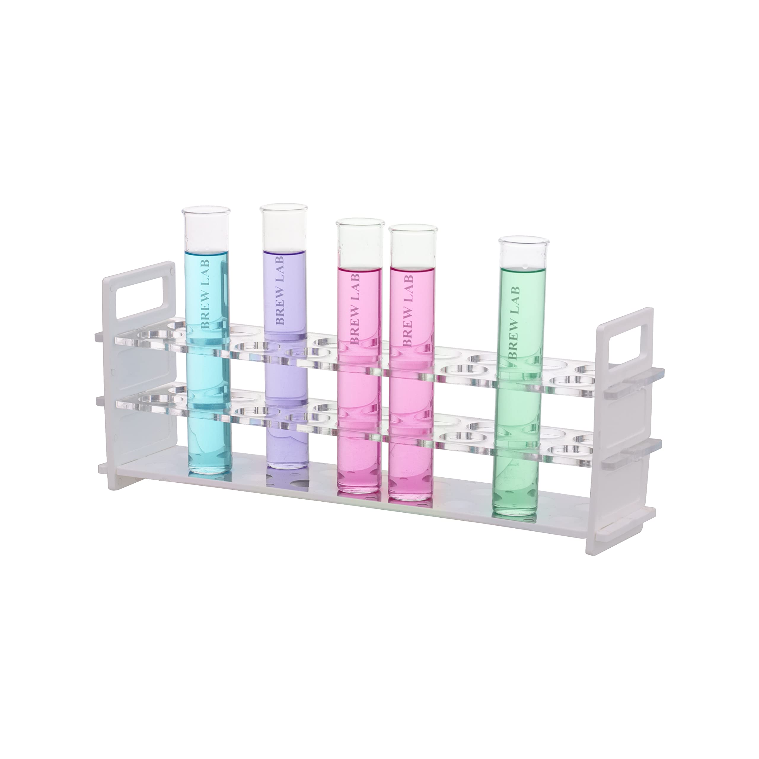 Supertek Stand for Test tube | Rack (3 Tier) 25 mm x 18 mm Tubes Polycarbonate | Scientific experiments | Laboratory use | Decorations | Crafts