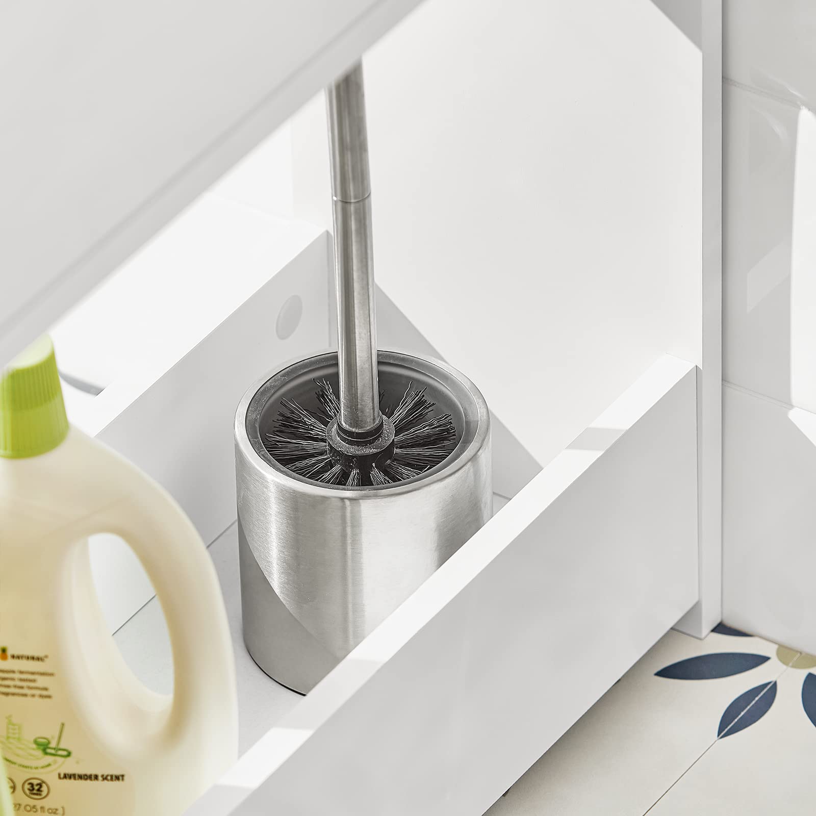 SoBuy Meuble Salle de Bain Compact, Meuble de Rangement WC, 20x55x60 cm