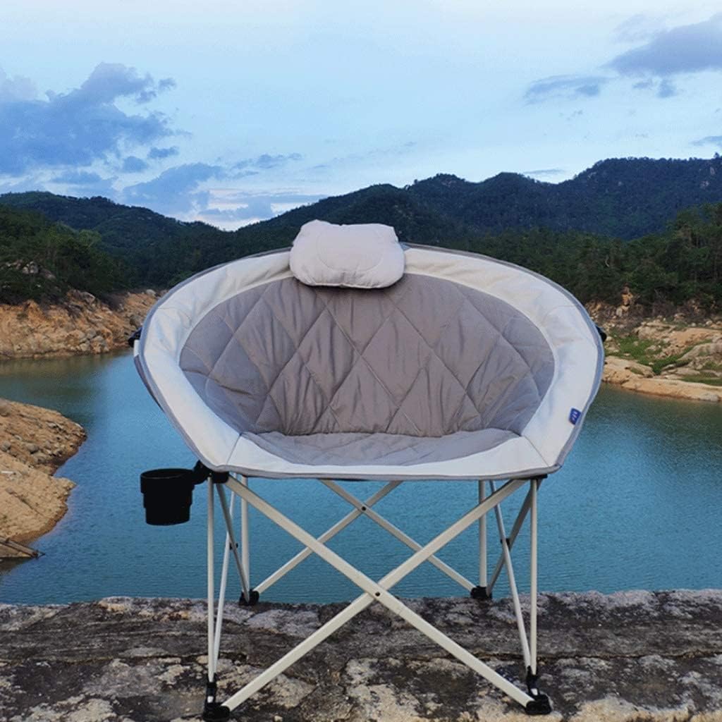 Portable Folding Chair Camping Chair Balcony Chair Plus Cotton Casual Adult Home Folding Chair Lazy Sofa Chair Adjustable Folding Chair(Green)