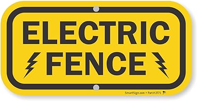SmartSign - K-9809-AL-06x12 “Electric Fence†Sign | 6