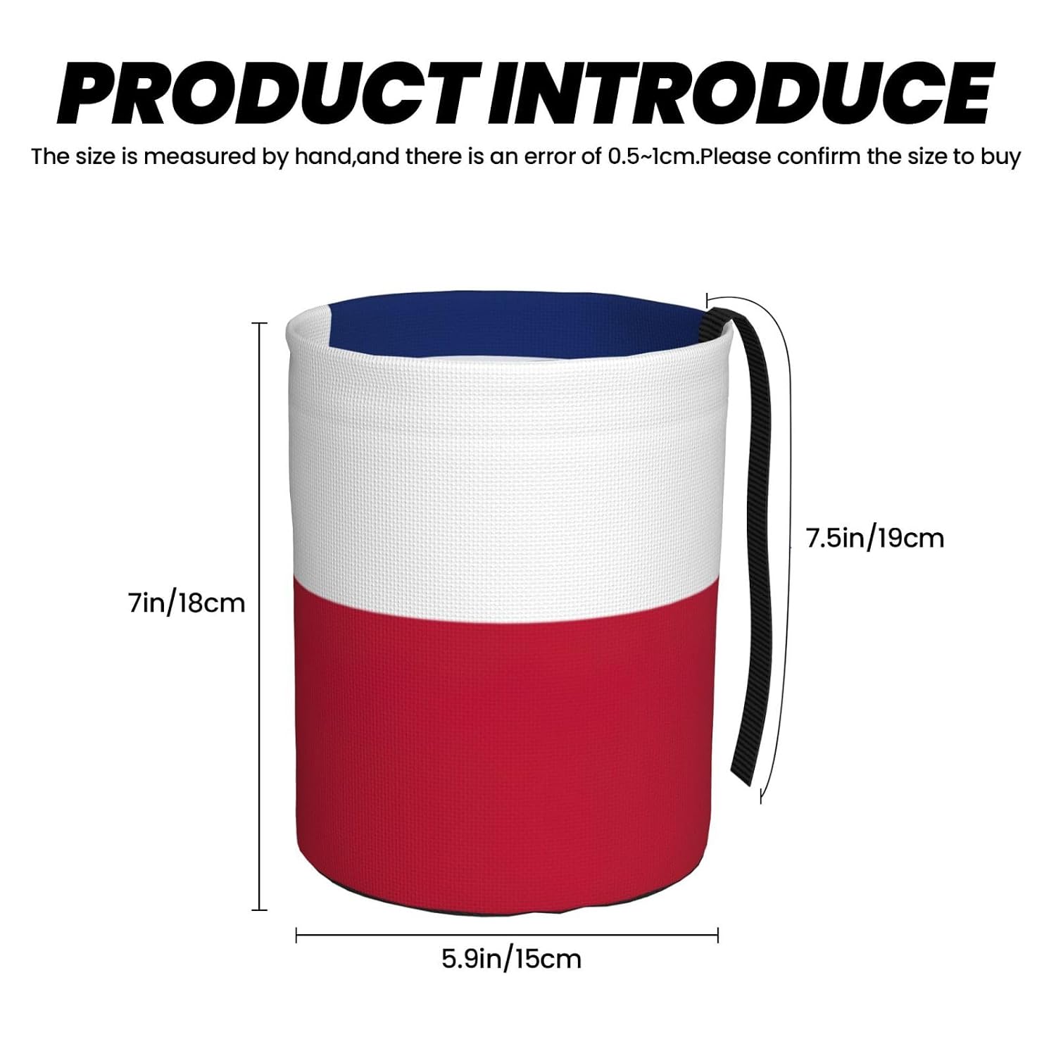 Flag of Texas Print Car Trash Can, Portable Garbage Bin,Trashcan Car, Leakproof Car Can,for Car Office Home