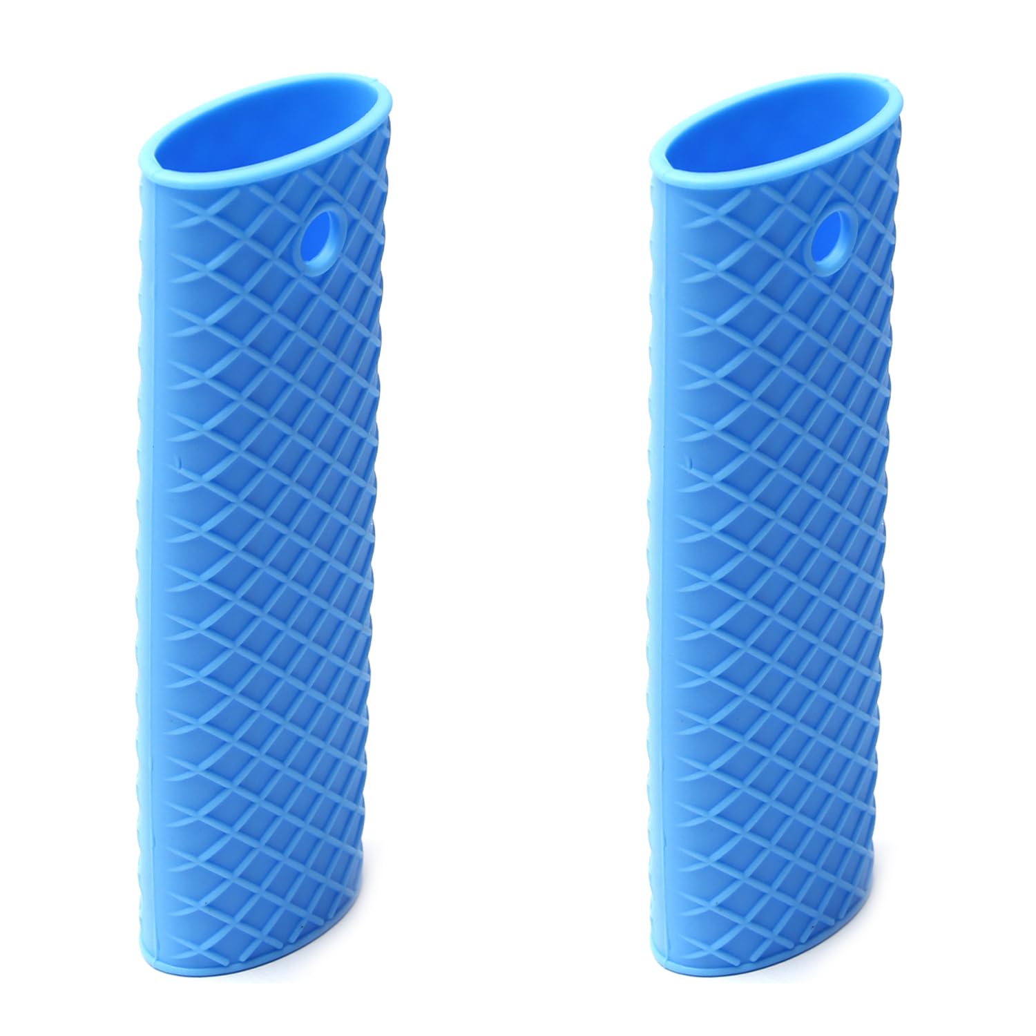 MroMax Silicone Hot Handle Holder Sleeve, Pan Pot Handle Cover Blue 6.1-inch Long 2Pcs