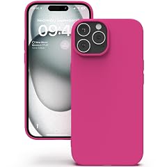 YATWIN Silicone Back Case for iPhone 15 Pro, Soft-Touch Phone Back Cover for Apple iPhone 15 Pro - Magenta