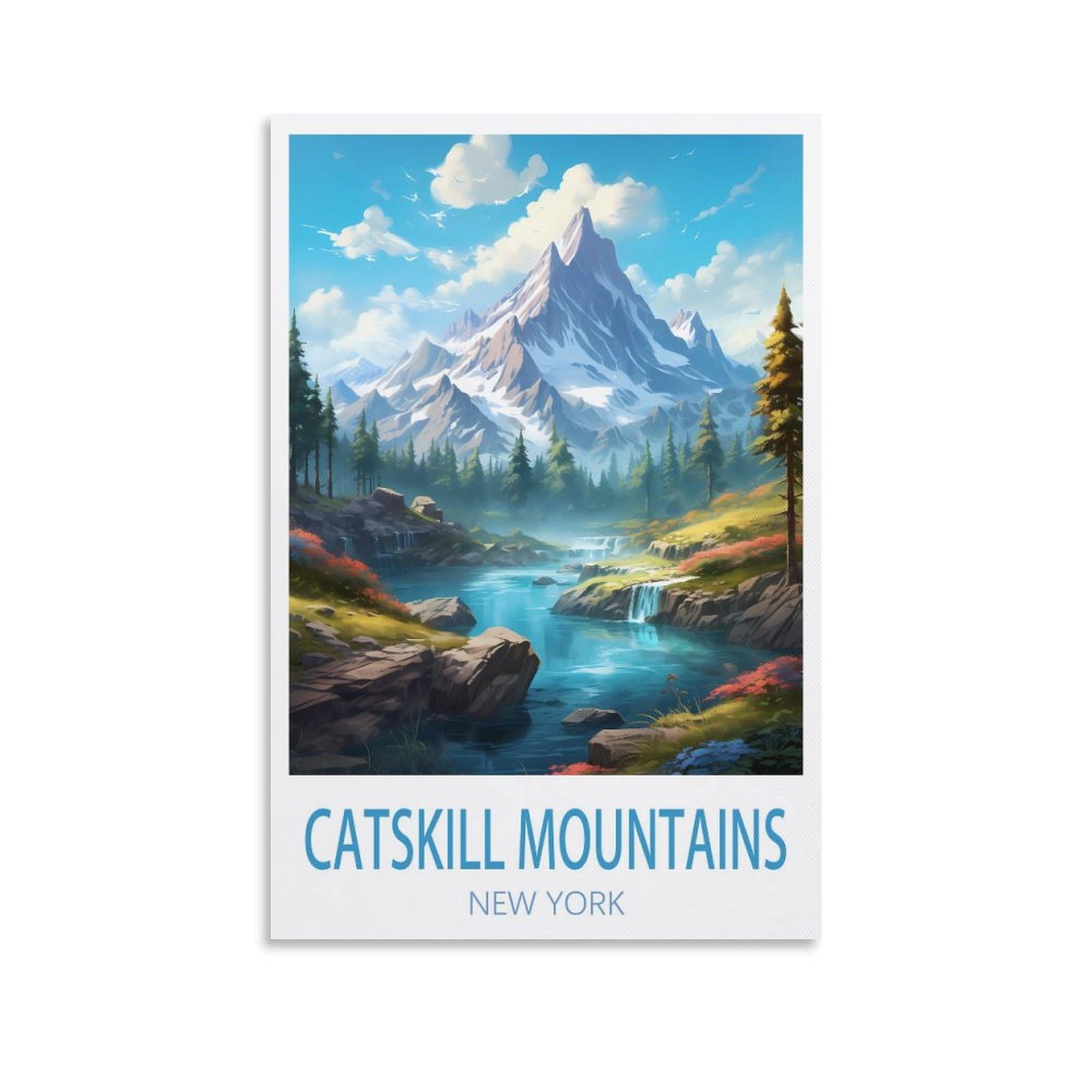 EZMLFA 5D Diamond Painting Kits for Adults,Catskill Mountains,for Adults Beginners of All Ages, Round Full Drill Arts and Crafts Gems Home Wall Decor 30x40cm