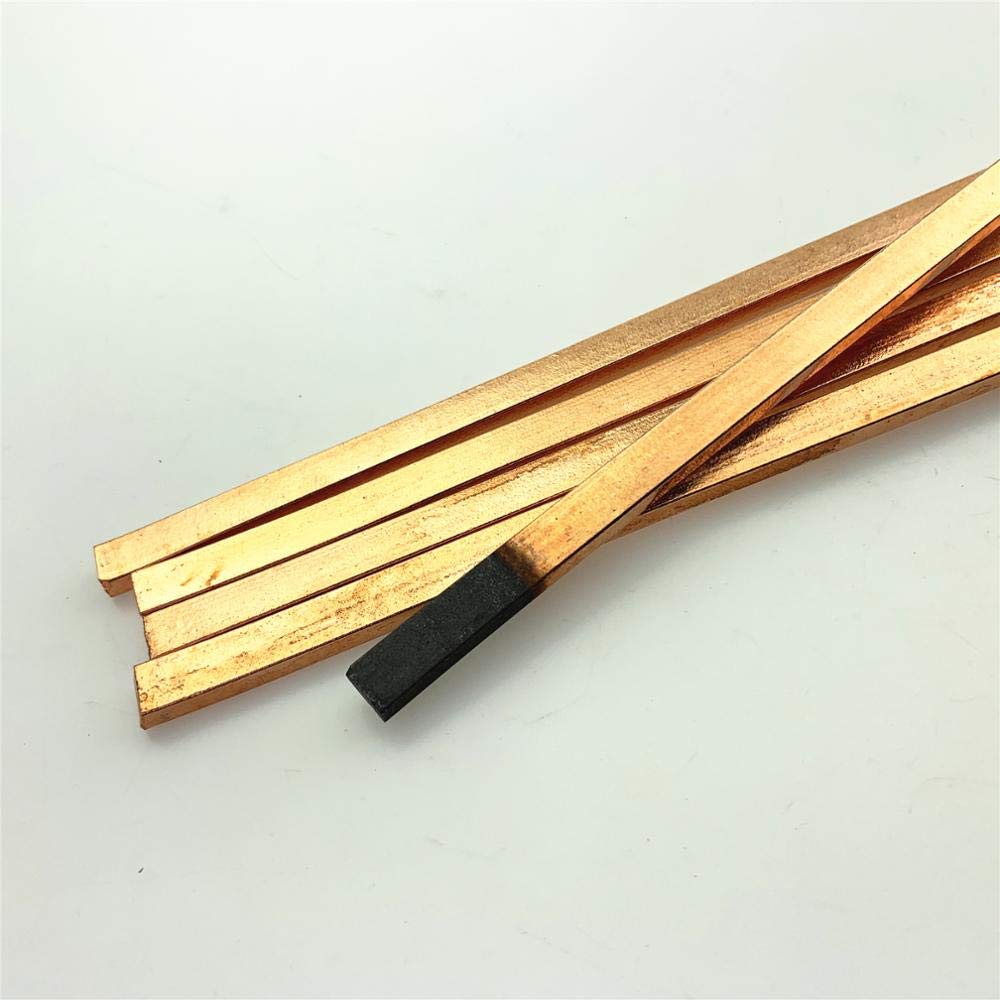 Varilla de soldadura Electrodo de grafito Recubrimiento de cobre Varilla de carbono plana circular, Barra de carbono de soldadura Reparación de chapa Varilla de carbono 8m, soldador Para soldar