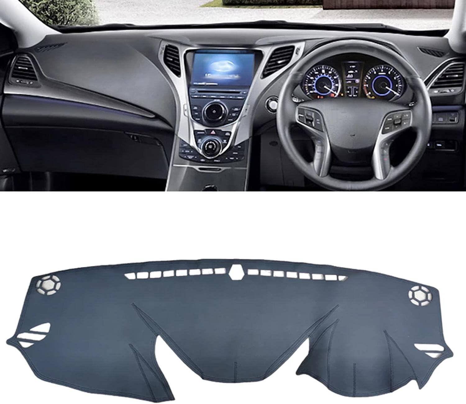 Leather Dashmat Dashboard Cover Pad Dash Mat Carpet,for Hyundai Azera G5 2012 2013 2014 2015 2017 Accessories