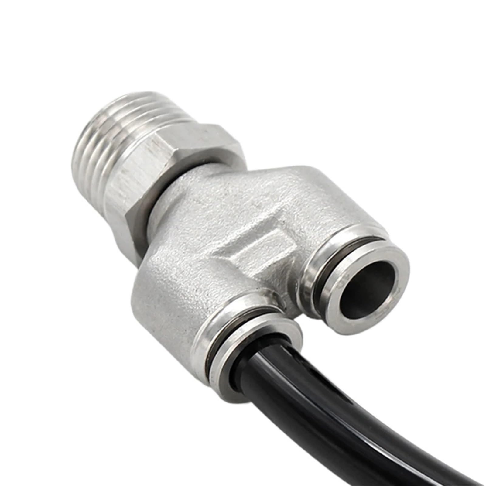 Connettore rapido pneumatico in acciaio inossidabile 304 a forma di Y tubo dell'aria in PU 6 8 10 12mm filettatura esterna 1/8 1/4 3/8 1/2 PX8-02 6-01 03 (PX8-02)