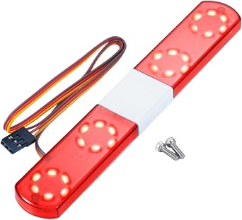 Simulation RC Car Police Lights Multi-Function Night Flash LED Light Lamp Roof Light Decoration Compatible with 1/8 1/10 RC Model Car for HSP TRX4 Tamiya CC01 4WD Axial SCX10 Red