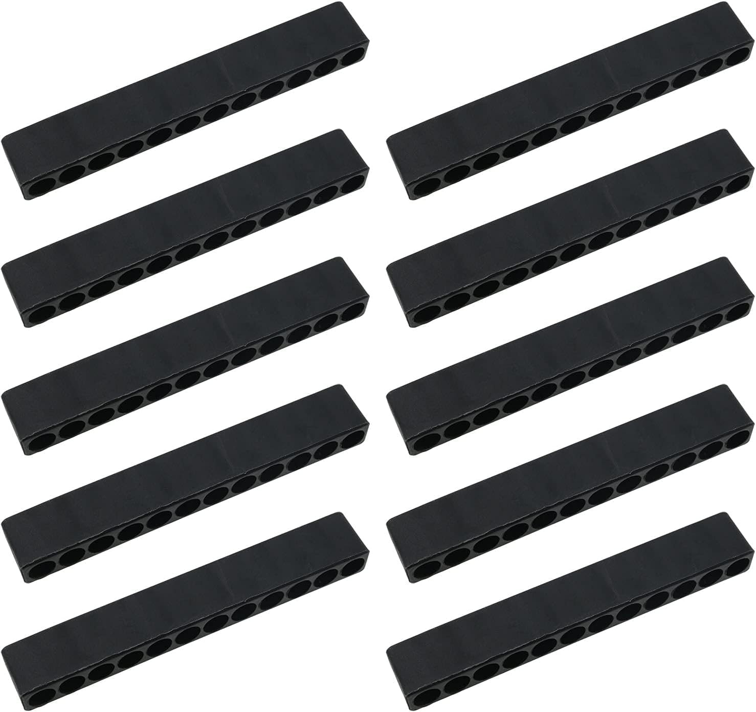 Screwdriver Bit Holder 10PCS 12 Holes 1/4Inch Black Hex Drill Storage Case Organizer