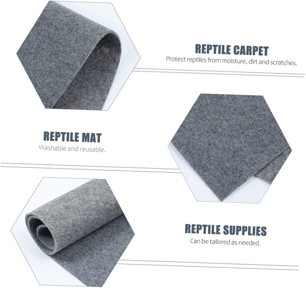 2pcs Reptile Carpet Lizard Liner Mat Pet Terrarium Substrate Reptile Cage Liner Heat Retention Reusable Mat