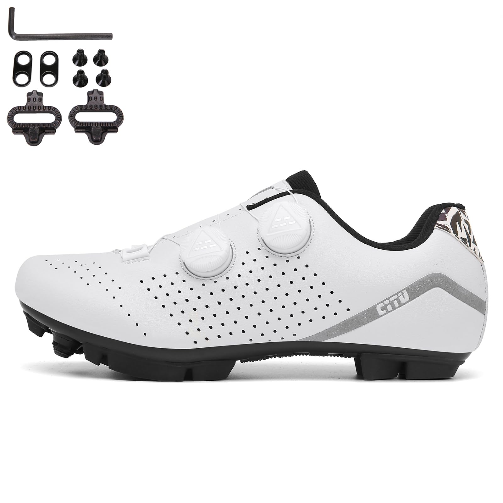 Scarpe da Mountain Bike per Uomo Compatibile con Shimano SPD 2-Bolts Pedals Traspiranti Scarpe MTB Ciclismo per Interni ed Esterni