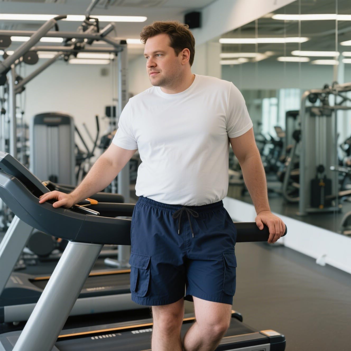 Men Big and Tall Cargo Shorts Quick Dry Work Shorts Outdoor Casual Summer Hiking Pants with Multi Pockets