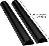 Vista 4 de D-Line Ocultador de cable semicircular, cubierta de cable patentada, ocultar cables de montaje en pared de TV, canaleta para cables, cubiertas