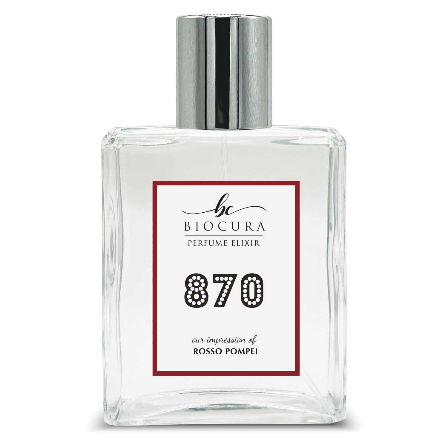 BC Perfume 870 Inspired by Rosso Pompei For Women & Men Fragrance Dupes Eau de Parfum Bottle 3.4 Fl Oz/100ml