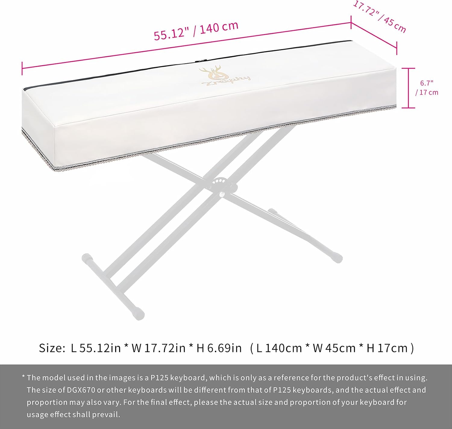 Piano Keyboard Dust Cover with Music Stand Opening of Zipper Design, Dust Proof Cover Compatible for Yamaha DGX670 88 Keys Digital Pianos Keyboards KBP Series Electronic Keyboards