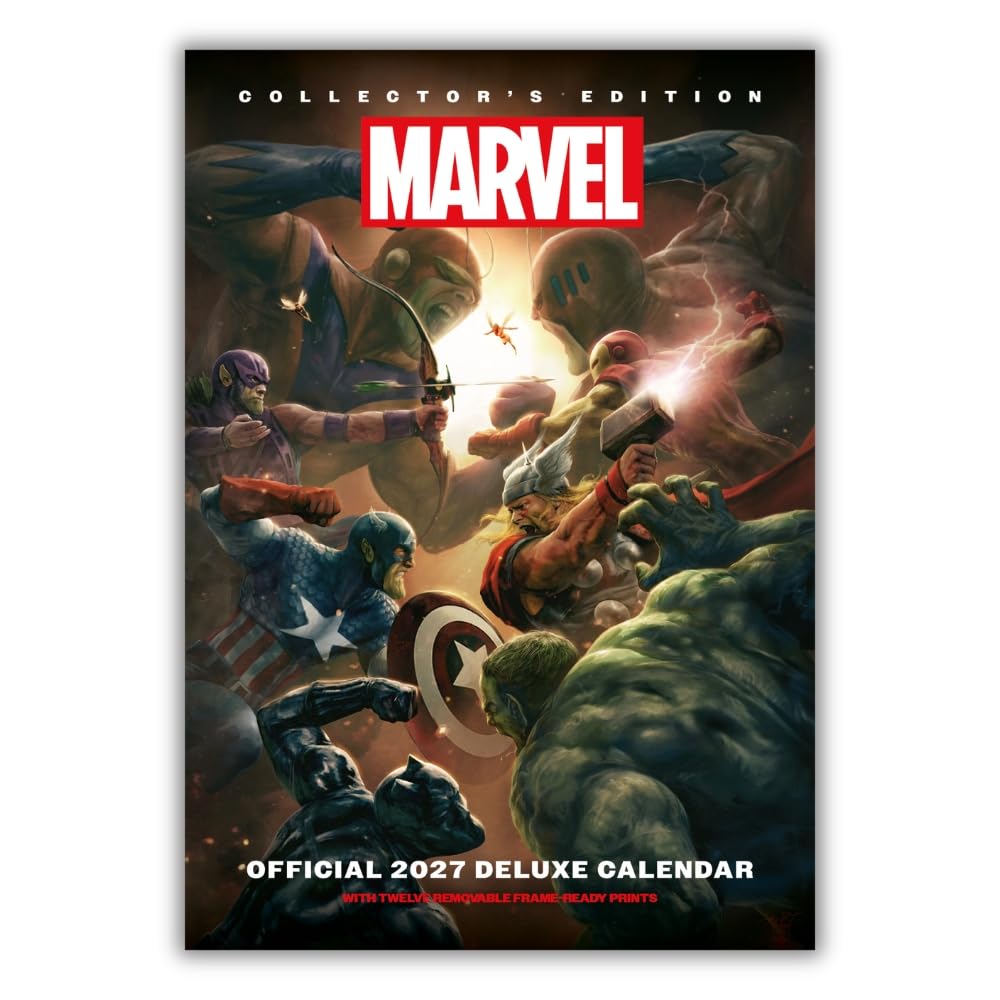 Marvel 2027 A3 Deluxe Wall Calendar Official Licensed Marvel Calendar, Premium Illustrated Superhero Artwork, Monthly Layout, Removable Poster Pages, Large A3 Format, Gift for Marvel Fans