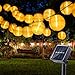 Produktbild BrizLabs Solar Lichterkette Lampions Aussen 6M 30 LED Solar Laternen Lichterkette Warmweiß Außen Beleuchtung Wasserdicht 8 Modi für Garten, Terrasse, Hof, Balkon, Hochzeit, Fest Deko