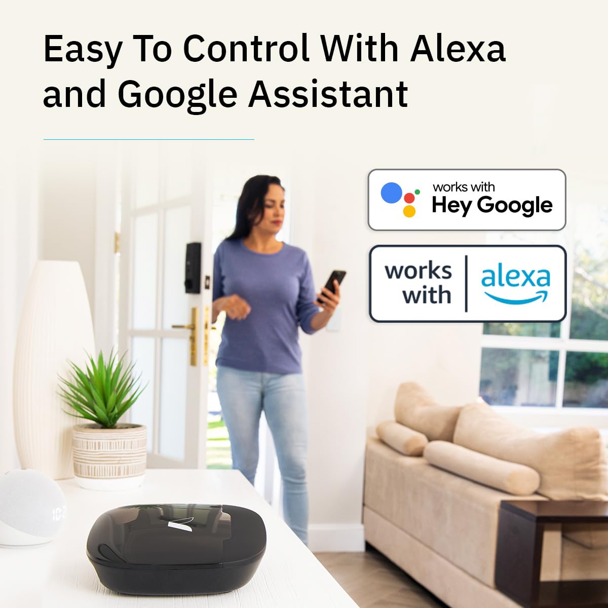 Abode 3-teiliges drahtloses Sicherheitsset, erweiterbar, um Ihr ganzes Zuhause zu schützen – Einfache DIY-Installation Optionale professionelle Überwachung Kompatibel mit Alexa & Google Assistant
